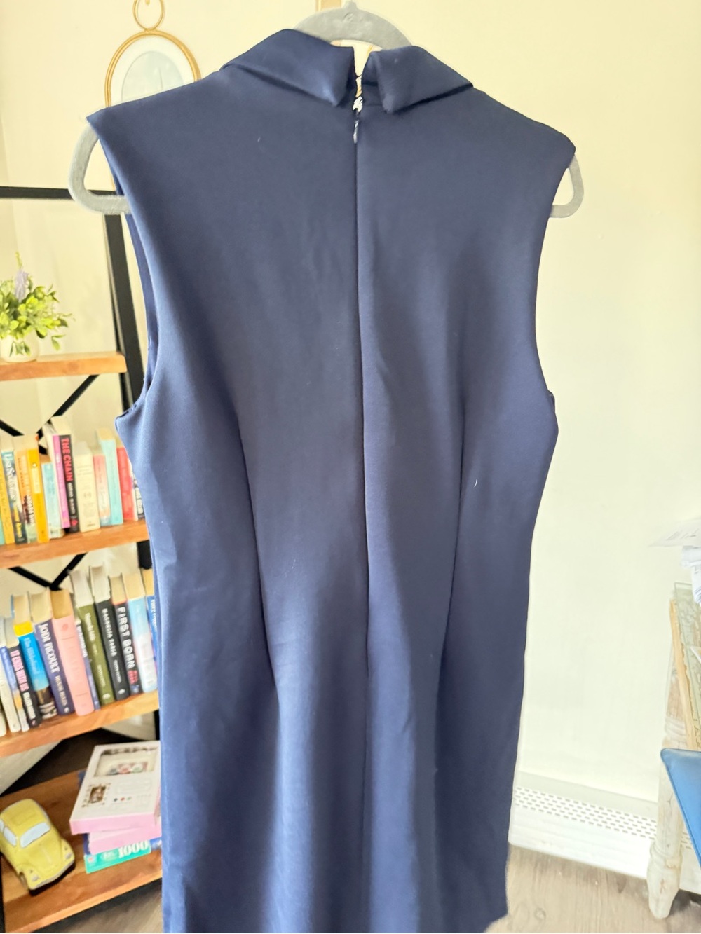 Donna Ricco Navy Blue Sleeveless Double-Breasted Blazer Dress Size 12 - Picture 3 of 3